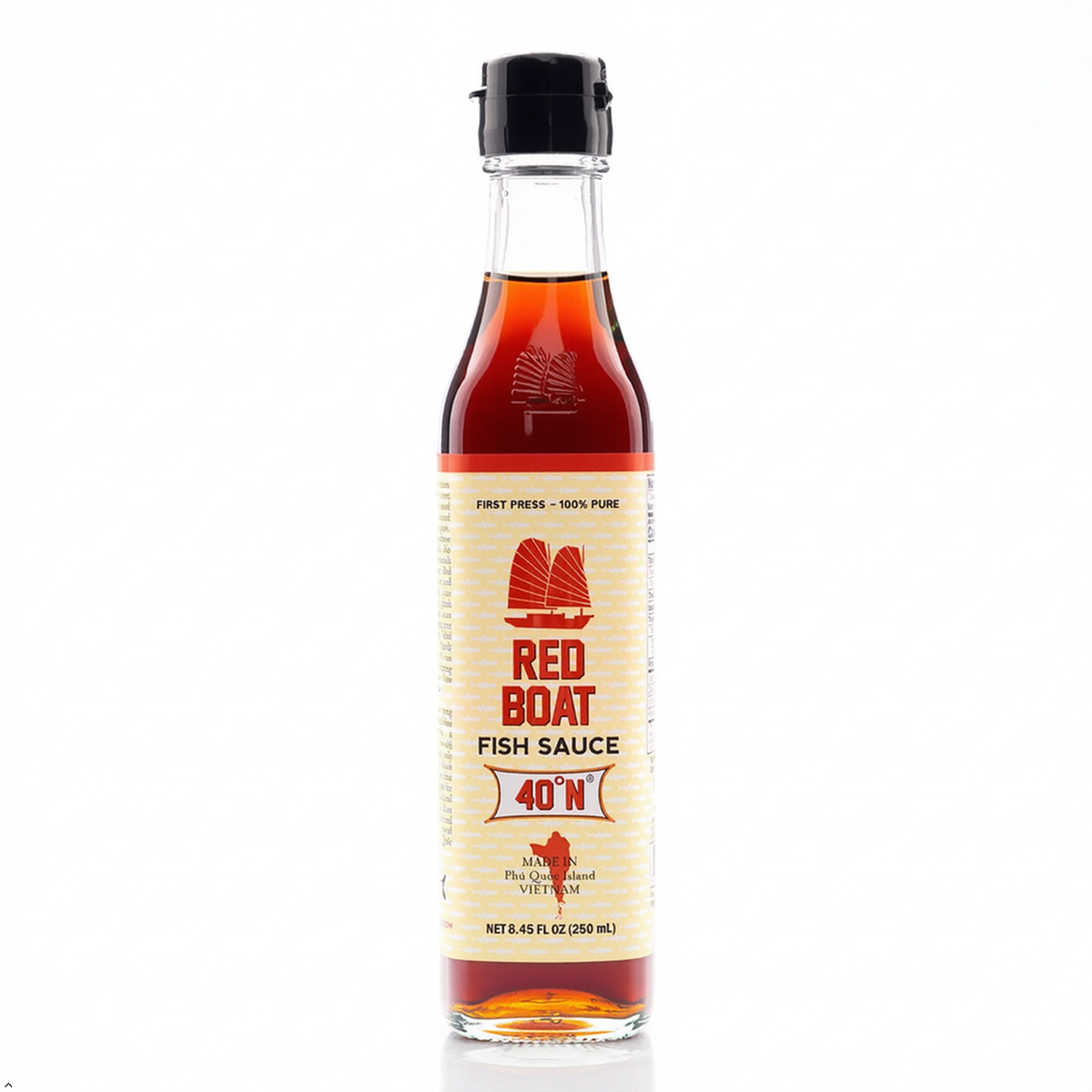Red Boat Vietnamese Extra Virgin Fish Sauce Bottle, 8.45 oz Red Boat