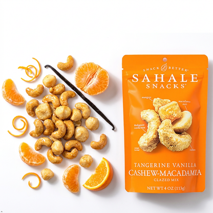 Sahale Snacks Tangerine Vanilla Cashew-Macadamia Glazed Mix, 4 oz (Pack of 2) Sahale Snacks