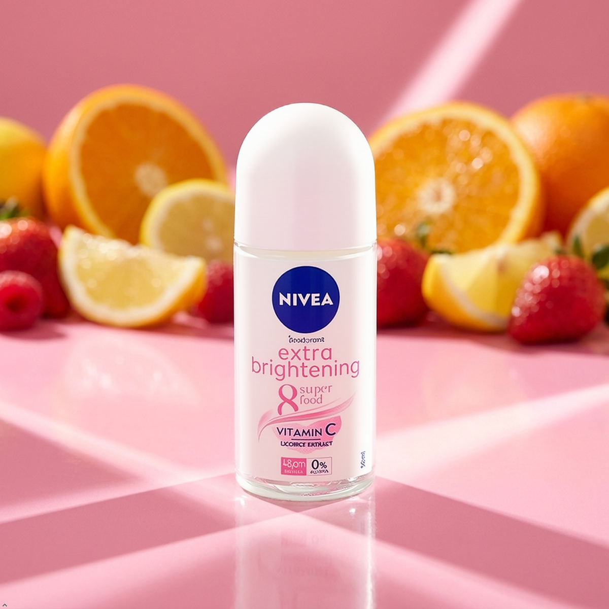 NIVEA Extra Brightening Flavor, Roll-On Deodorant, Alcohol-Free (Pack of 3) NIVEA