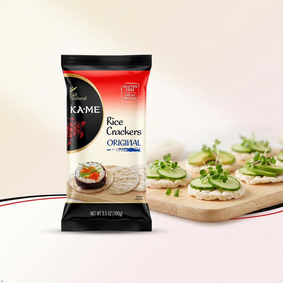 KA-ME Rice Cracker Original 3.50 oz (Pack of 12) KA-ME