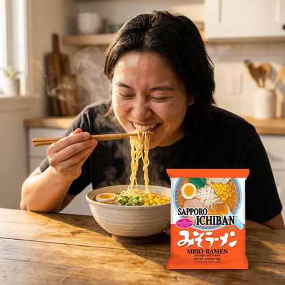 Sapporo Ichiban Miso Ramen Noodles, 3.5 oz, 24 Pouches Sapporo Ichiban