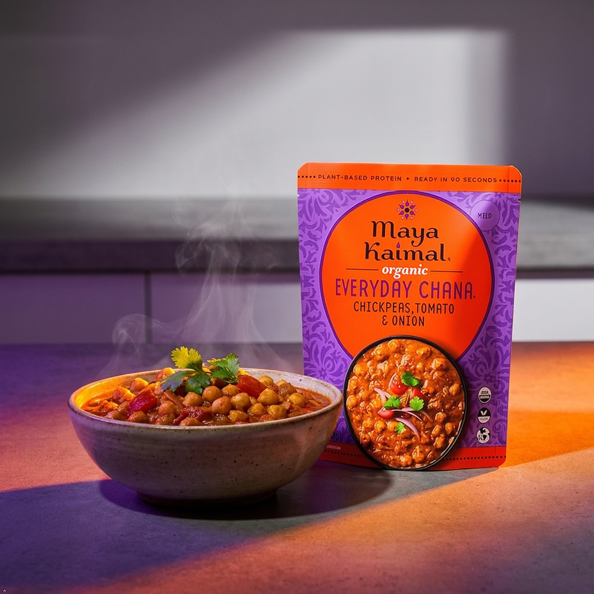 MAYA KAIMAL Organic Everyday Chana with Tomato + Onion, 10 oz Maya Kaimal