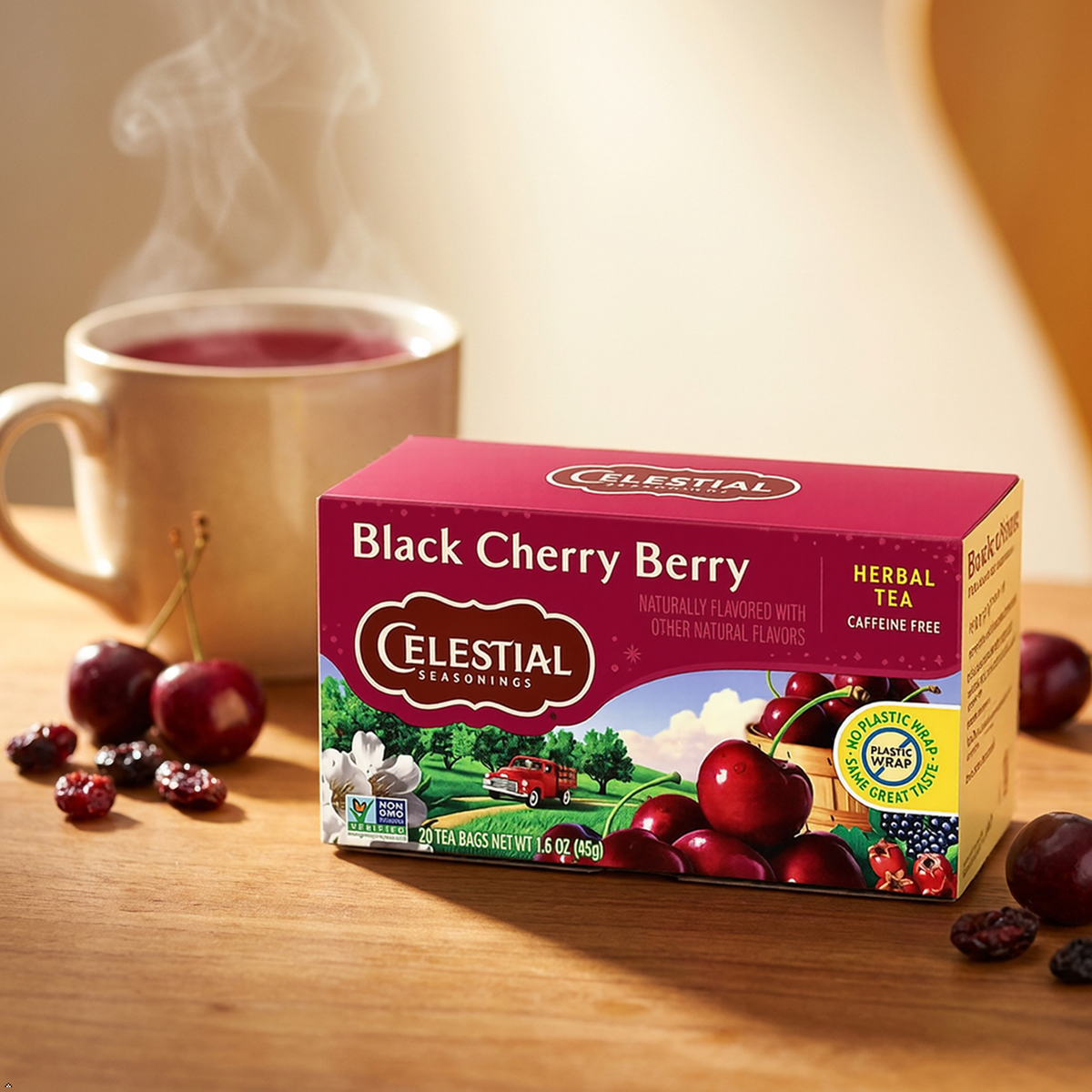 CELESTIAL SEASONINGS HERB TEA,BLK CHERRY BERRY, 20 BAG (Pack of 3) Celestial Seasonings