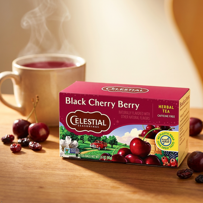 CELESTIAL SEASONINGS HERB TEA,BLK CHERRY BERRY, 20 BAG (Pack of 3) Celestial Seasonings