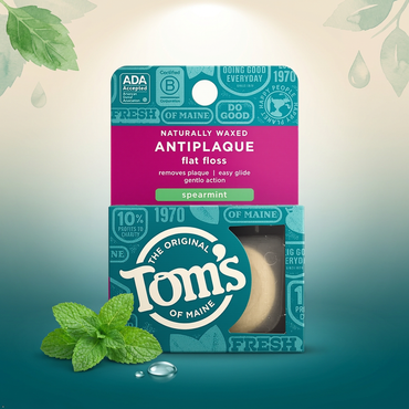 Tom's of Maine Floss Flat-Anti Plaque Spearmint 32 yd String Tom's of Maine
