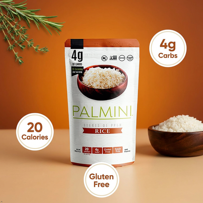 Palmini Rice - Low-Carb, Low-Calorie Hearts of Palm Rice - Keto, Non-GMO - As Palmini