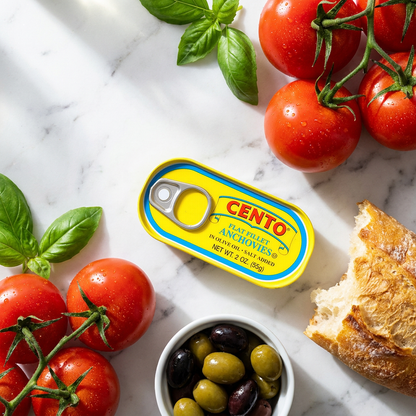 Cento - Flat Anchovies in Olive Oil, 2 oz (Pack of 10) Cento