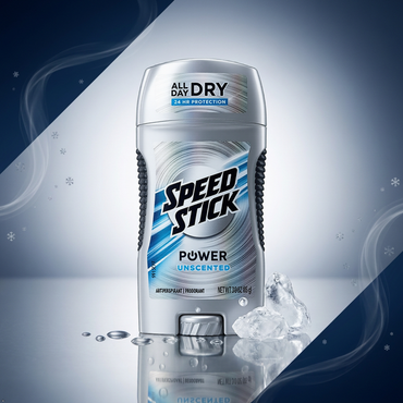 Speed Stick by Mennen Power Antiperspirant & Deodorant Solid, Unscented 3 oz Speed Stick