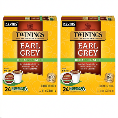 Twinings of London Decaffeinated Earl Grey Tea K-Cups for Keurig (Pack of 2) Twinings of London