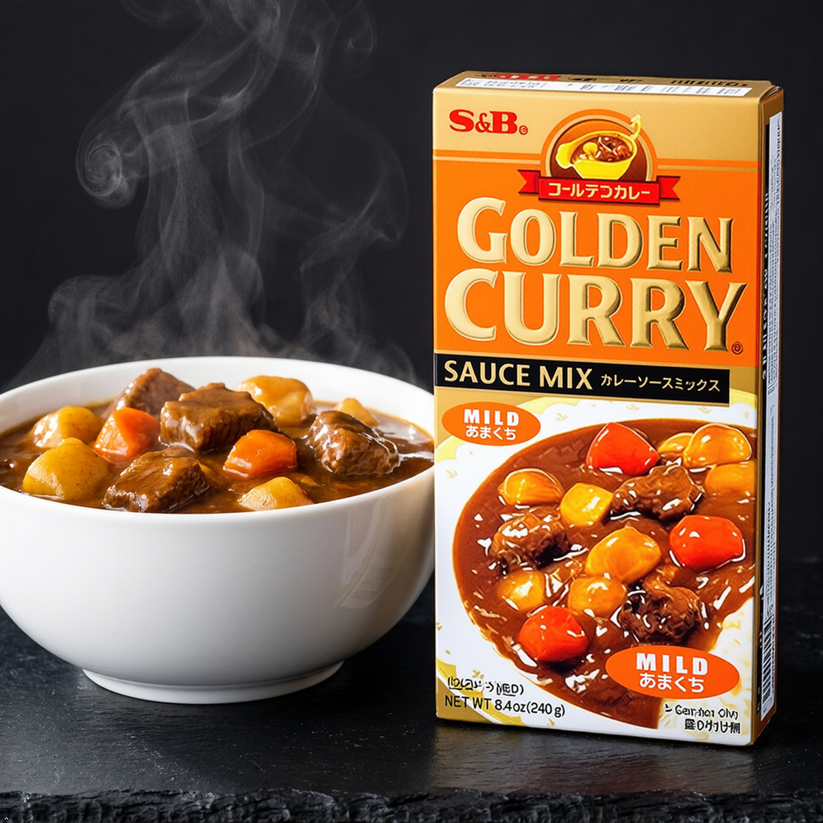 S&B Mild GOLDEN CURRY Sauce Mix 8.4 oz (Pack of 2) S&B
