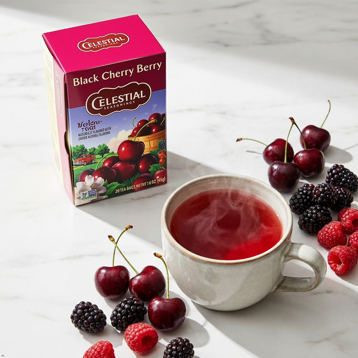 CELESTIAL SEASONINGS HERB TEA,BLK CHERRY BERRY, 20 BAG (Pack of 3) Celestial Seasonings
