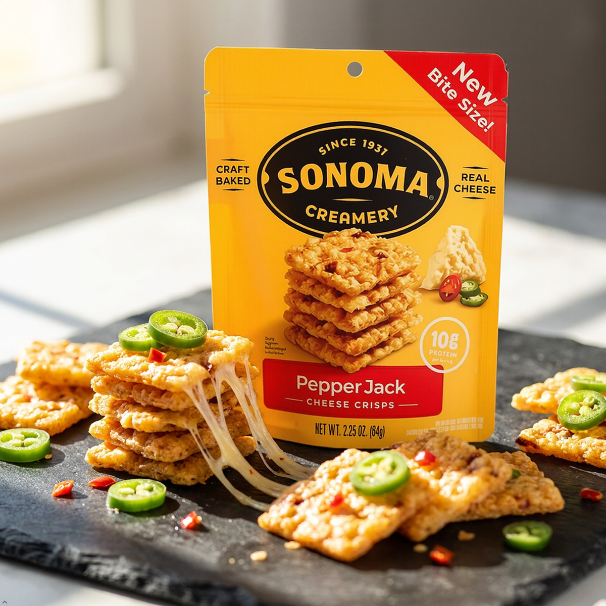 Sonoma Creamery Crisp Cheese Pepper Jack 2.25 oz Sonoma Creamery