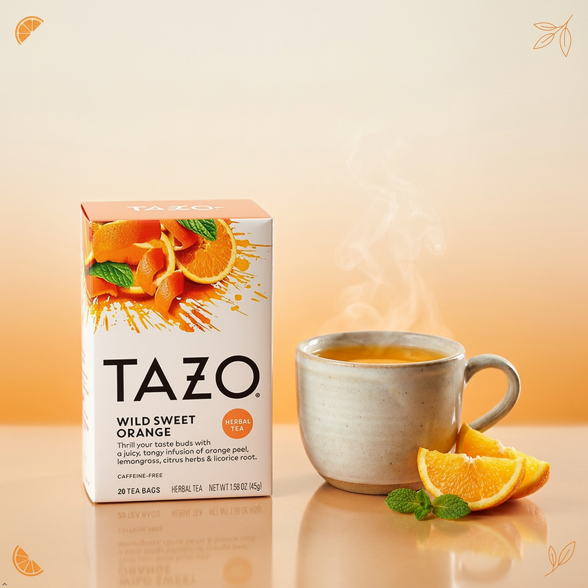 Tazo Wild Sweet Orange Herbal Tea, 20 Count (Pack of 2) Tazo