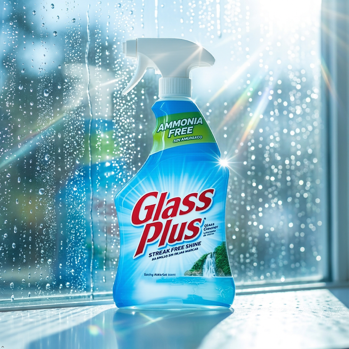 Glass Plus Glass Cleaner, 32 fl oz Bottle, Multi-Surface Glass (Pack of 3) Glass Plus
