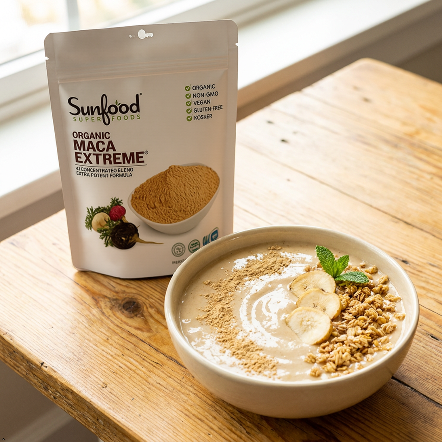 Sunfood Organic Maca Extreme - Maca Root Powder, Maca Powder Organic, Maca Sunfood