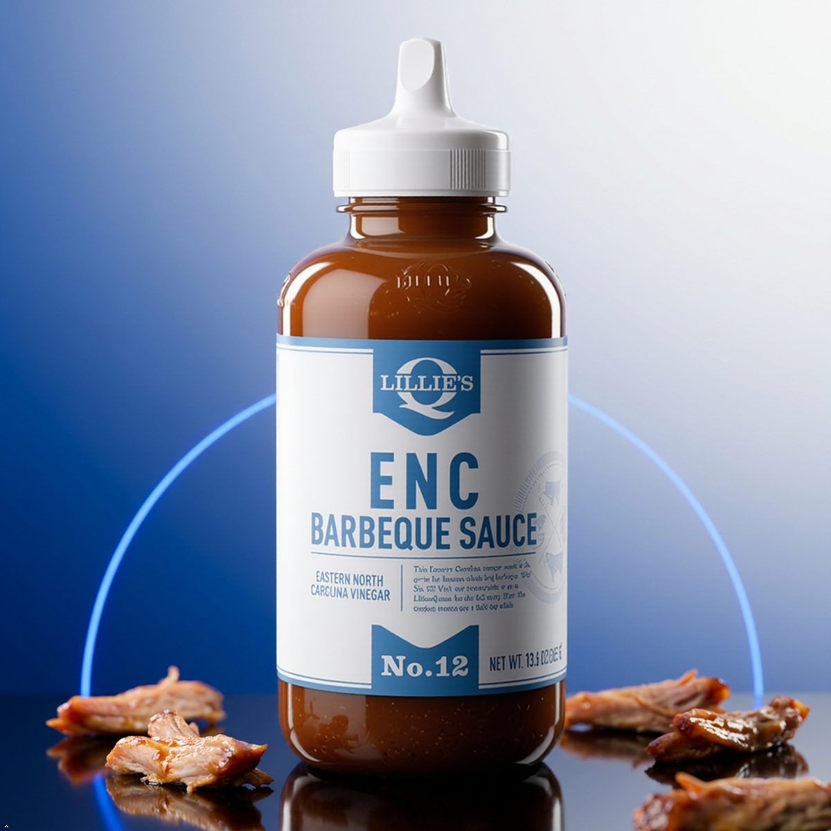 Lillie's Q - ENC Barbeque Sauce, Gourmet Spicy Vinegar BBQ Flavor (13.6 oz) Lillie's Q
