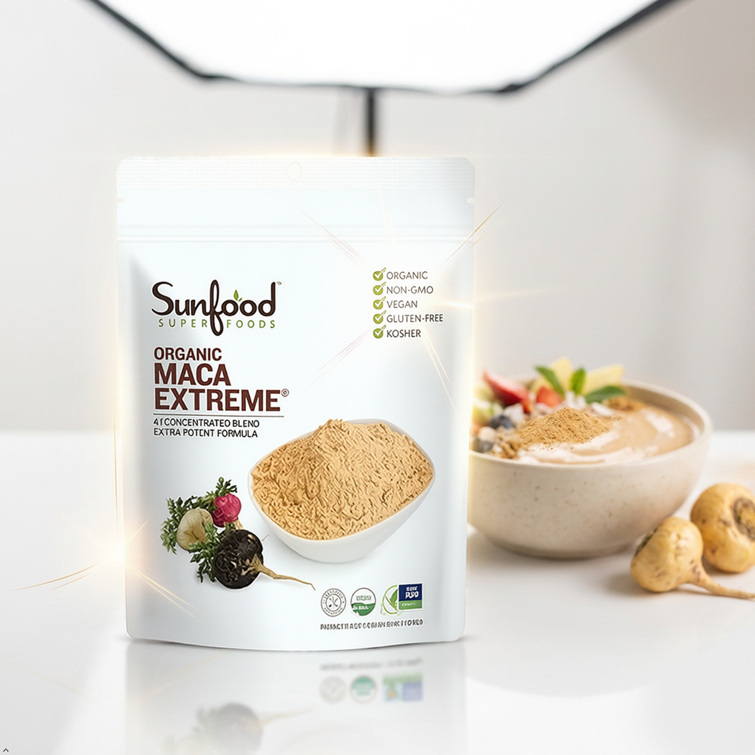 Sunfood Organic Maca Extreme - Maca Root Powder, Maca Powder Organic, Maca Sunfood