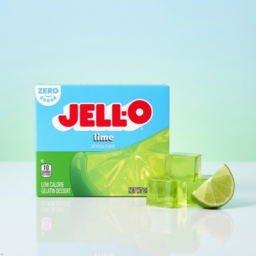 Jell-O Lime Artificially Flavored Zero Sugar Low Calorie Gelatin (Pack of 4) Jell-O