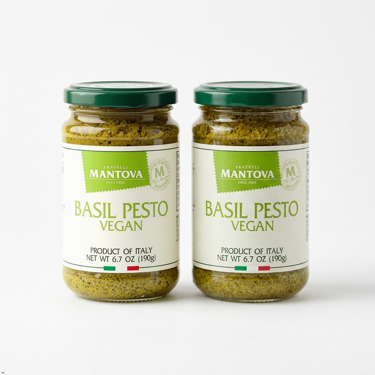 Mantova Vegan Basil Pesto, 6.7 oz (Pack of 2), Product of Italy Mantova