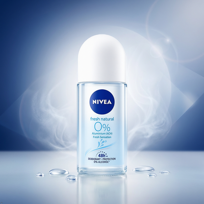 Nivea Roll On Aluminium Free Fresh Natural 0% Aluminum Free Deodorant, 50g NIVEA