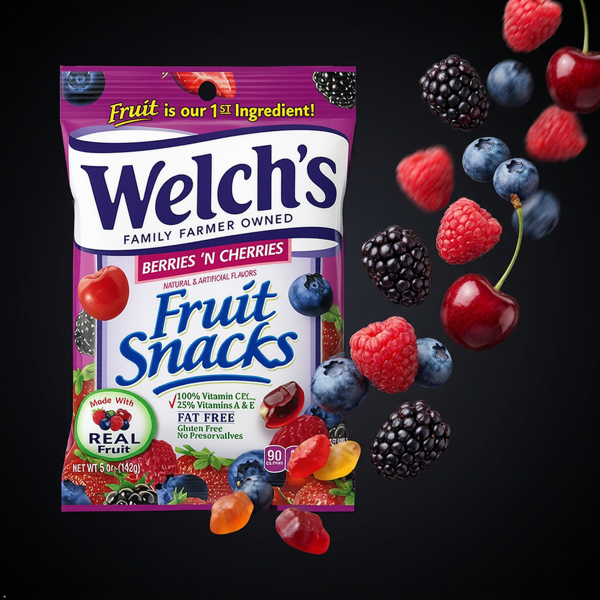 Welch's Wlch Bry Chry Frt Snk Ss, 5 oz Welch's