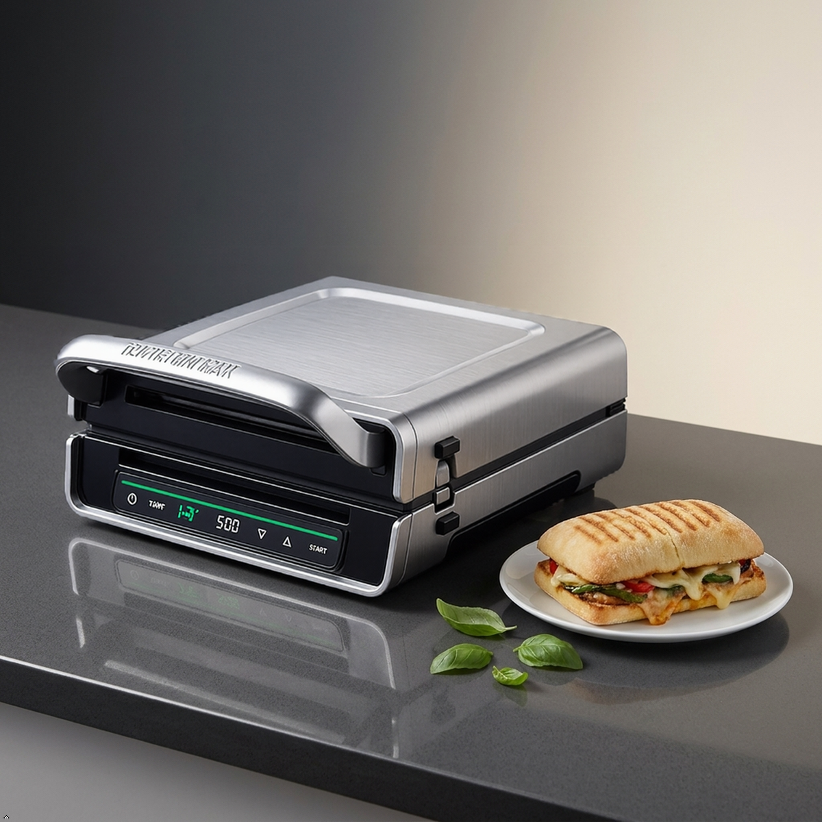 George Foreman Smokeless - Digital Smart Select, Family Size (4-6 Servings) George Foreman