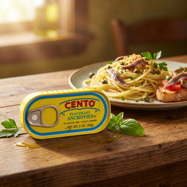 Cento - Flat Anchovies in Olive Oil, 2 oz (Pack of 10) Cento