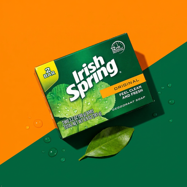 Irish Spring Original Scent Bar Soap 3.2 oz (Pack of 2) Irish Spring