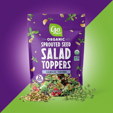 Go Raw - Organic Sprouted Seed Salad Toppers Garlic Thyme - 4 oz Go Raw