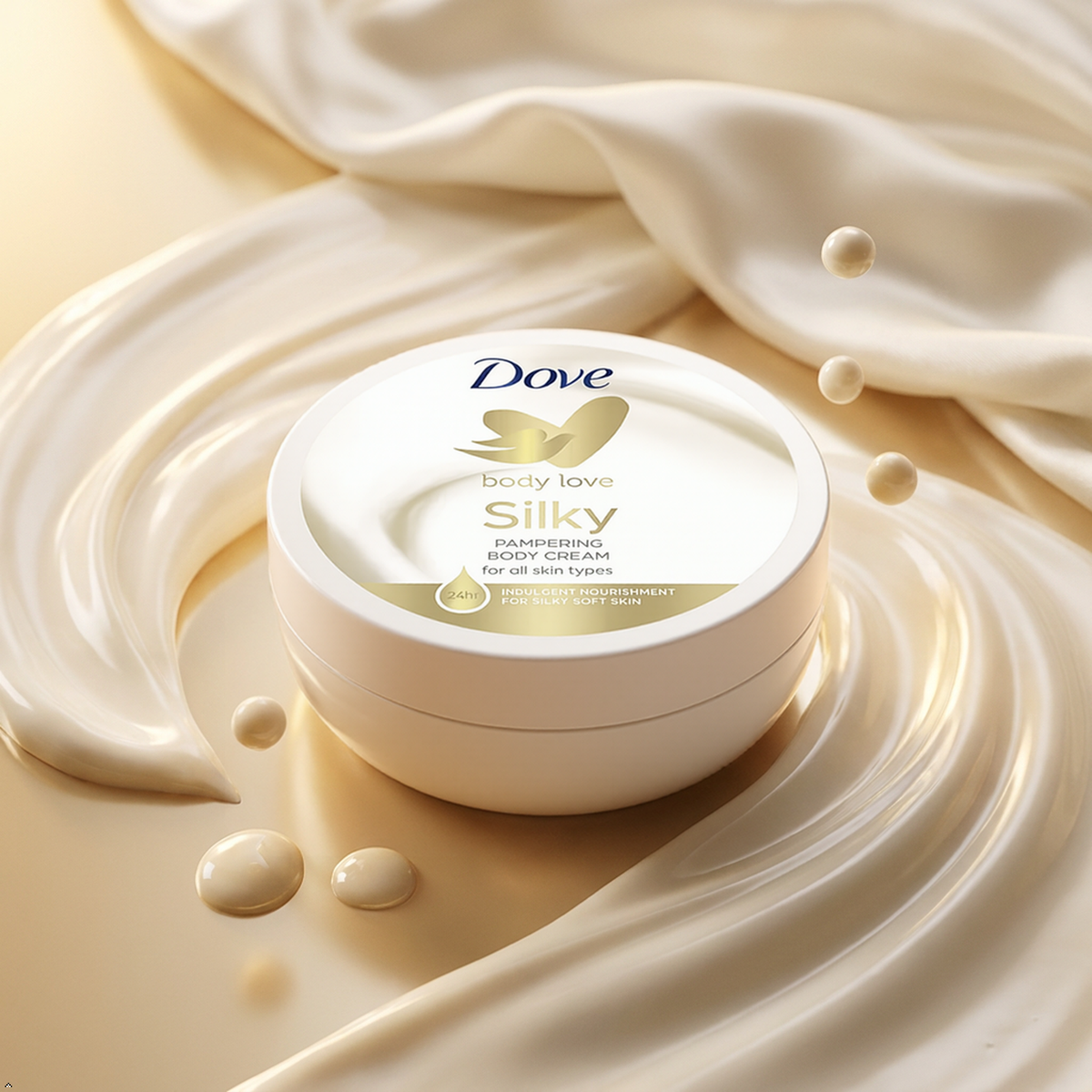 Dove Silky Nourishment Body Cream, 10.1 oz Dove