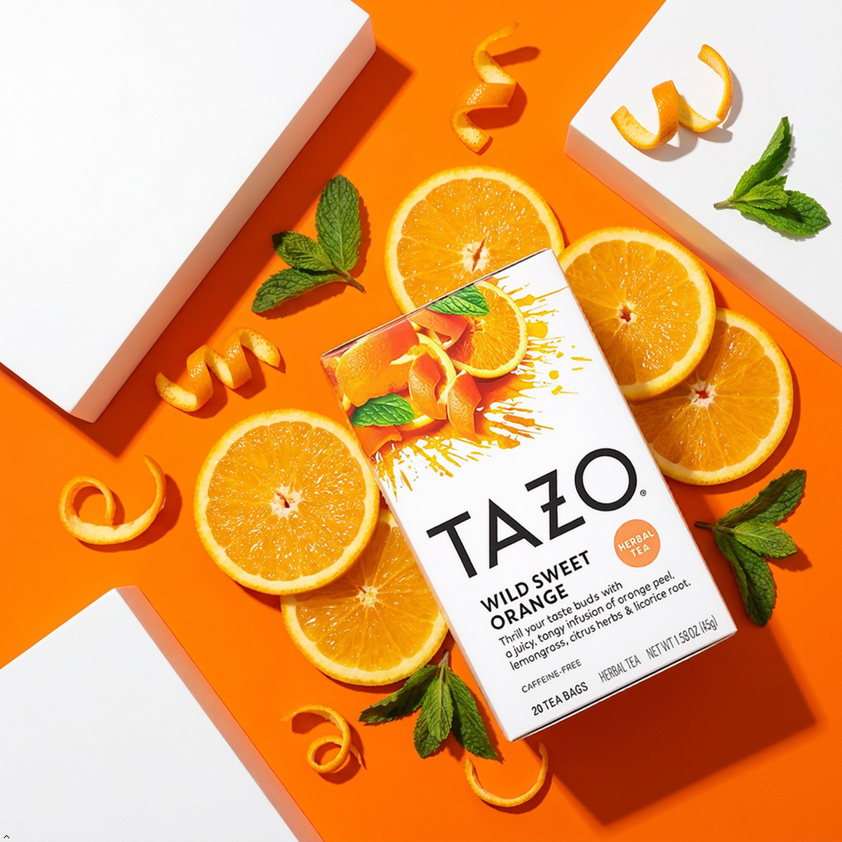 Tazo Wild Sweet Orange Herbal Tea, 20 Count (Pack of 2) Tazo