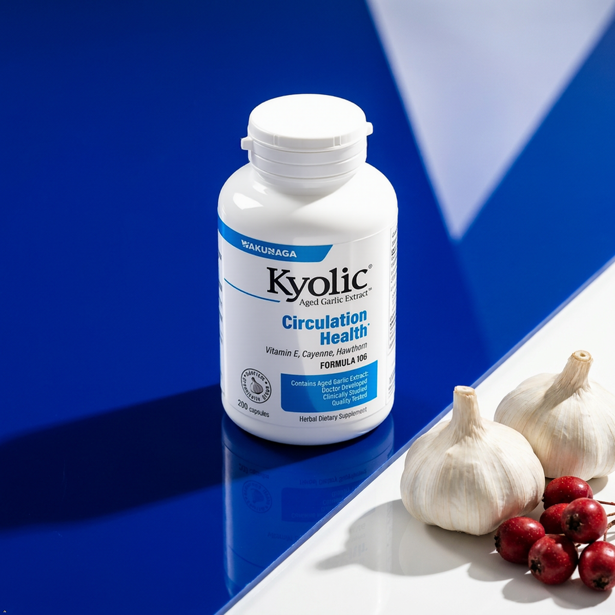 Kyolic Aged Garlic Extract Circulation Health\* Formula 106, 200 Capsules Kyolic
