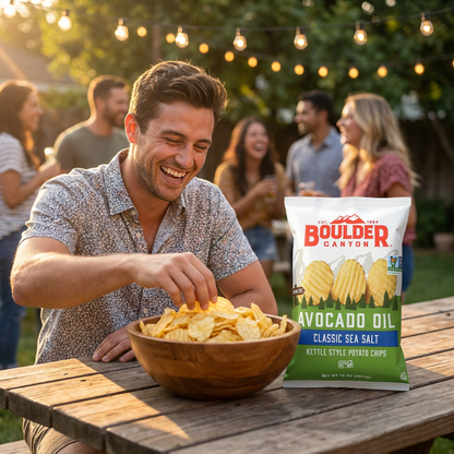 BOULDER CANYON Avocado Oil Classic Sea Salt Kettle Style Potato Chips, 10 oz Boulder Canyon