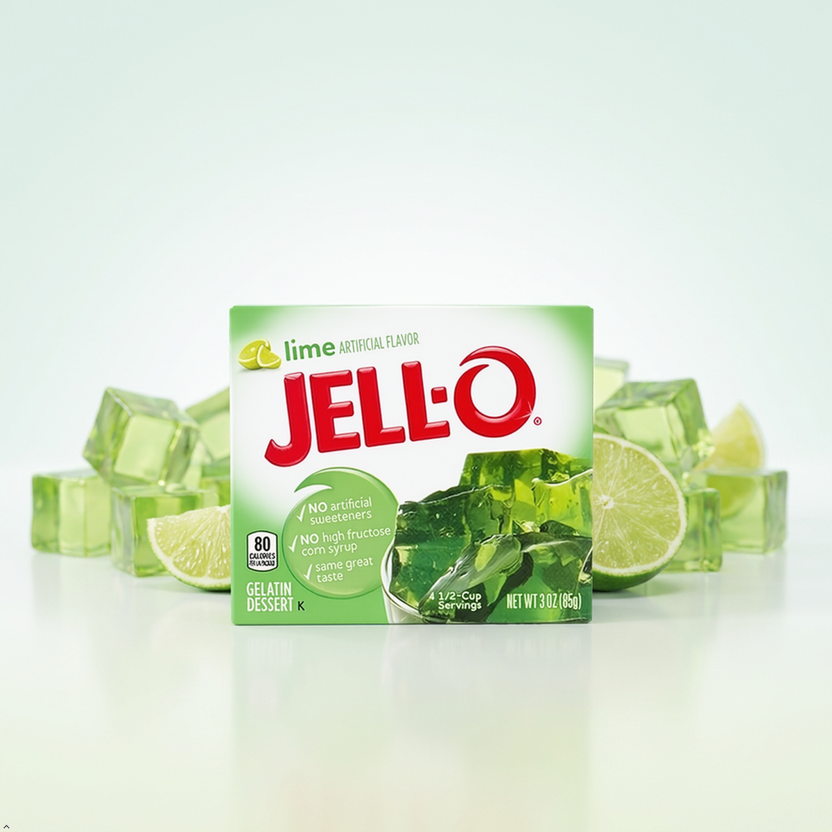 Jell-o, Gelatin Dessert, Lime (Pack of 2) Jell-O