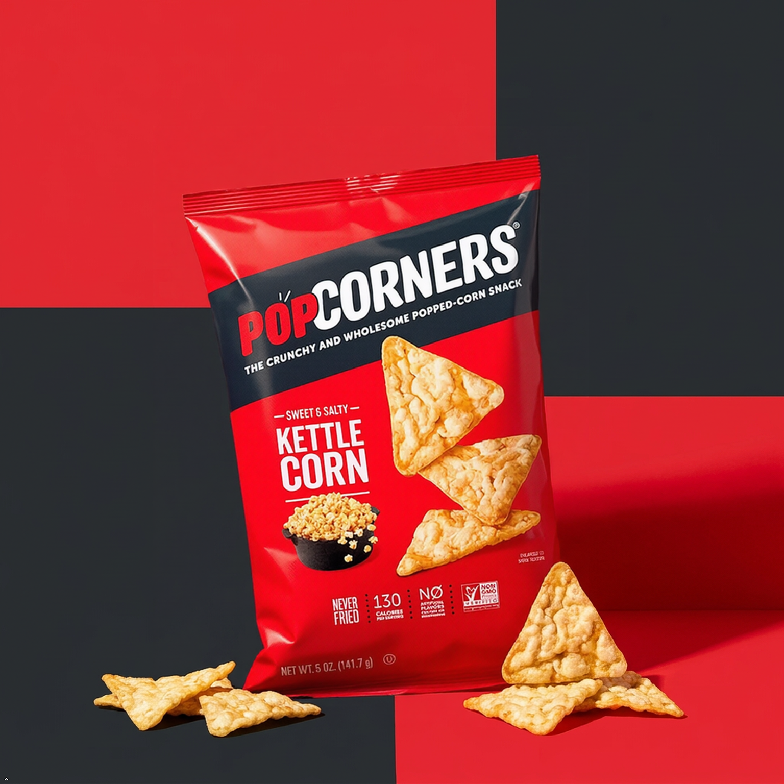 PopCorners Popped Corn Snack Chips, Kettle Corn, 5 oz PopCorners