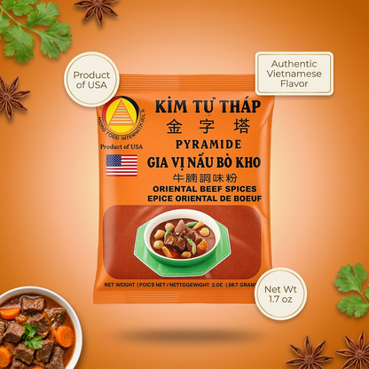 Gia Vi Nau Bo Kho Vietnamese Beef Stew Seasoning (Pack of 3) Oriental