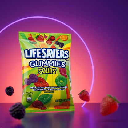 Lifesavers Sour Gummies Assorted Flavors, 7 oz Lifesavers