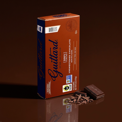 Guittard, Bar Chocolate Baking Unsweetened Gluten Free, 6 oz Guittard