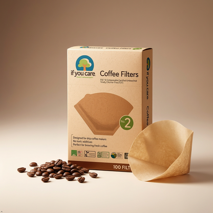 If You Care No. 2 Unbleached Cone Coffee Filters, Chlorine-Free, Compostable If You Care