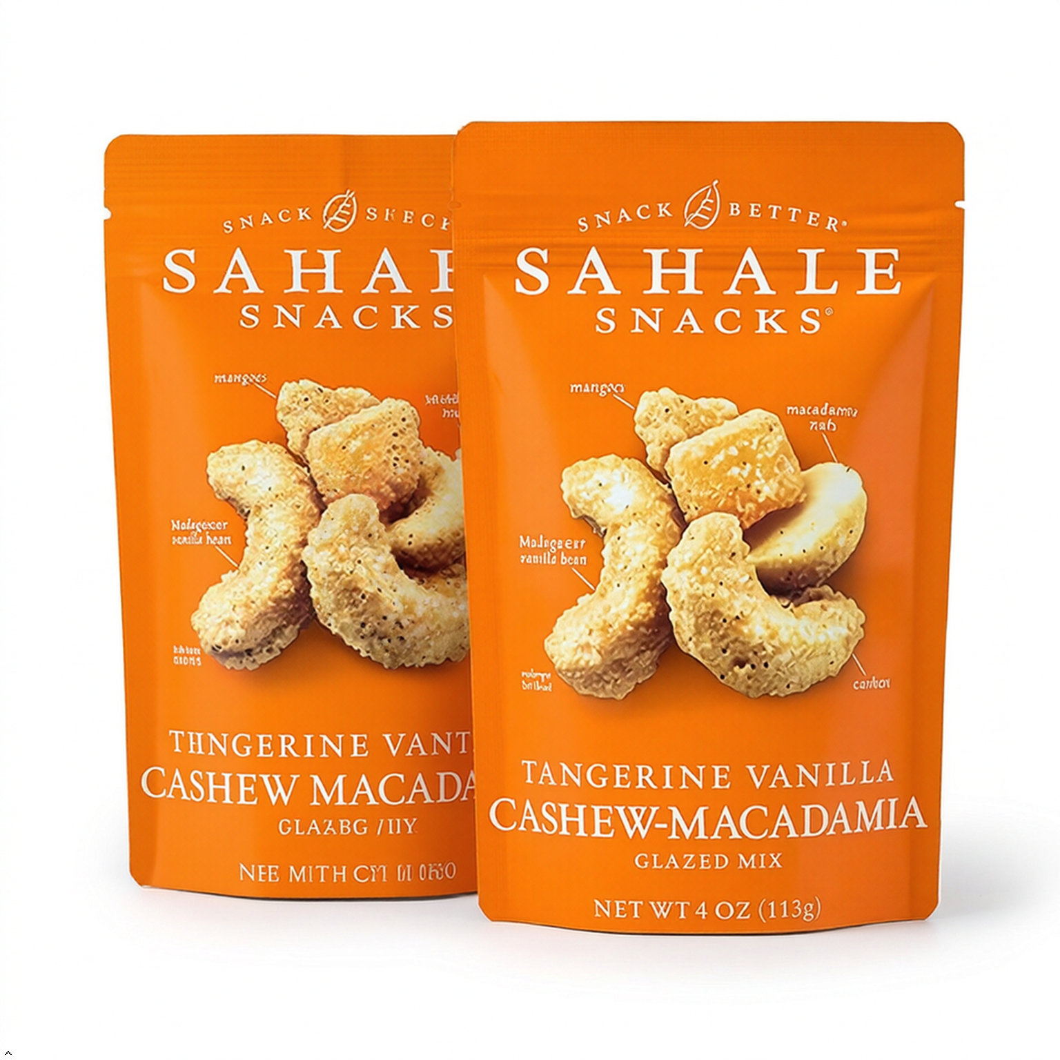 Sahale Snacks Tangerine Vanilla Cashew-Macadamia Glazed Mix, 4 oz (Pack of 2) Sahale Snacks