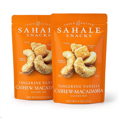 Sahale Snacks Tangerine Vanilla Cashew-Macadamia Glazed Mix, 4 oz (Pack of 2) Sahale Snacks