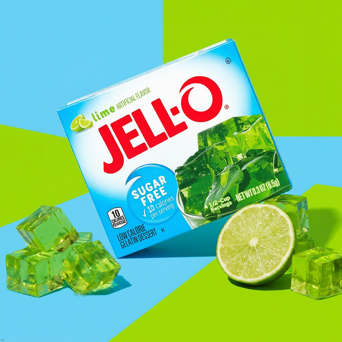 Jell-O Lime Gelatin Dessert Mix, 0.03 oz (Pack of 6) Jell-O