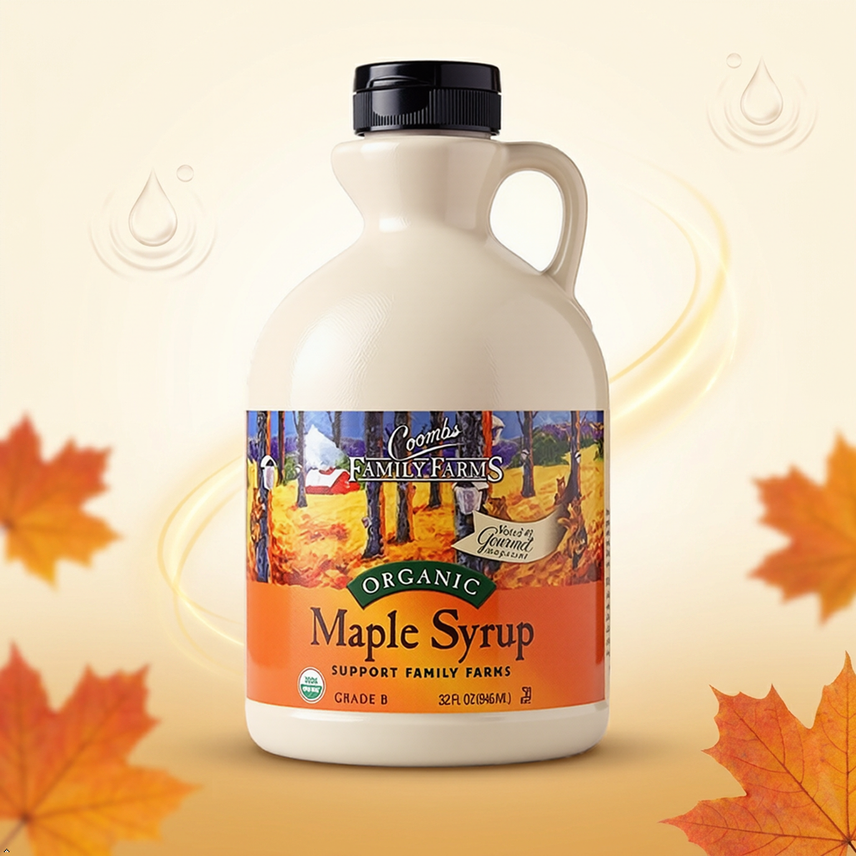 Coombs Family Farms, Syrup Maple Grade A Dark Organic, 32 fl oz Coombs Family Farms
