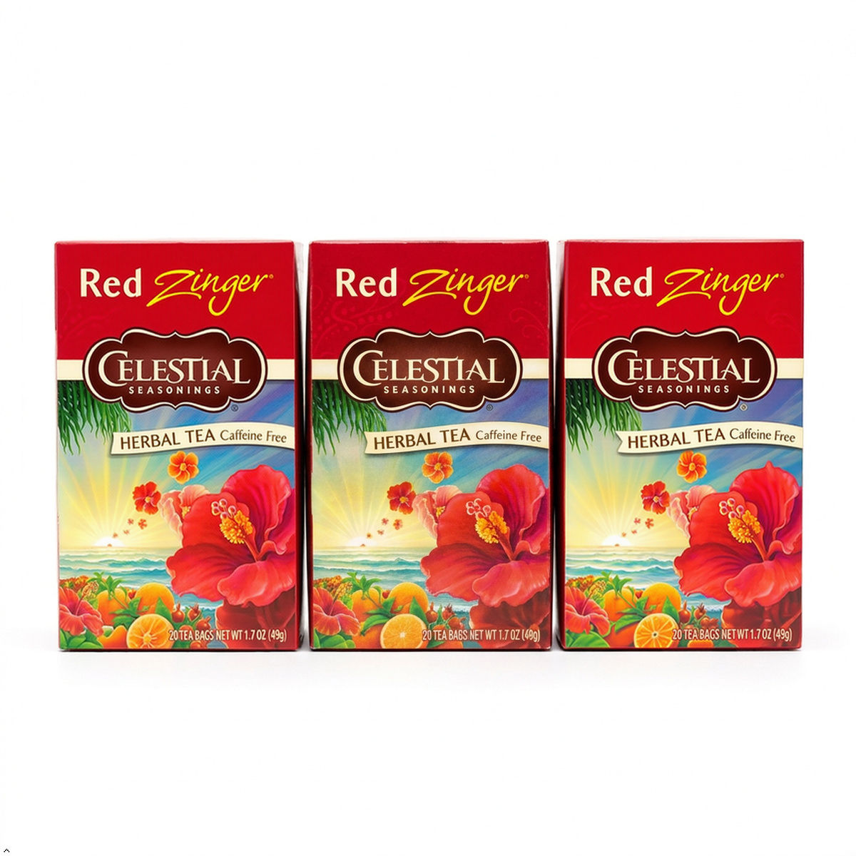 Celestial Seasonings Red Zinger Caffeine-Free Herbal Tea, 20 Bags (Pack of 3) Celestial Seasonings