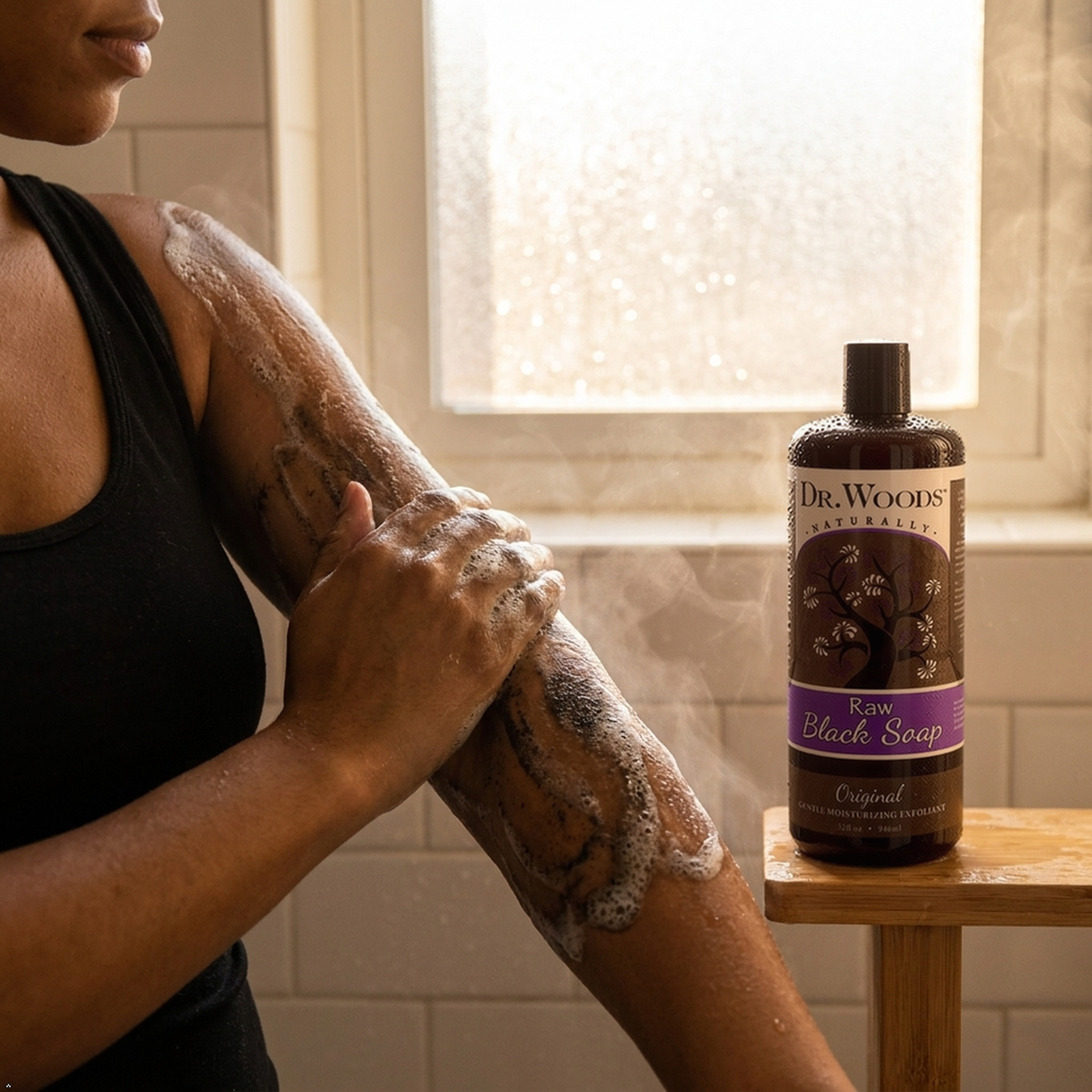 Dr. Woods Raw Liquid Black Soap - 32 fl oz (Pack of 2) Dr. Woods