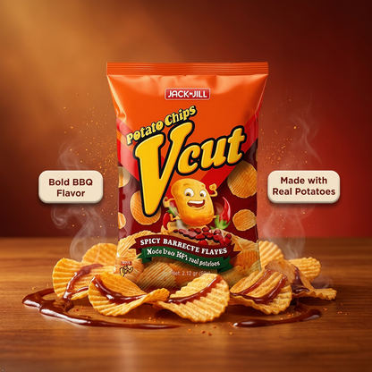 Jack 'n Jill V Cut Spicy Barbecue Potato Chips, 2.12 oz (Pack of 3) Jack n Jill