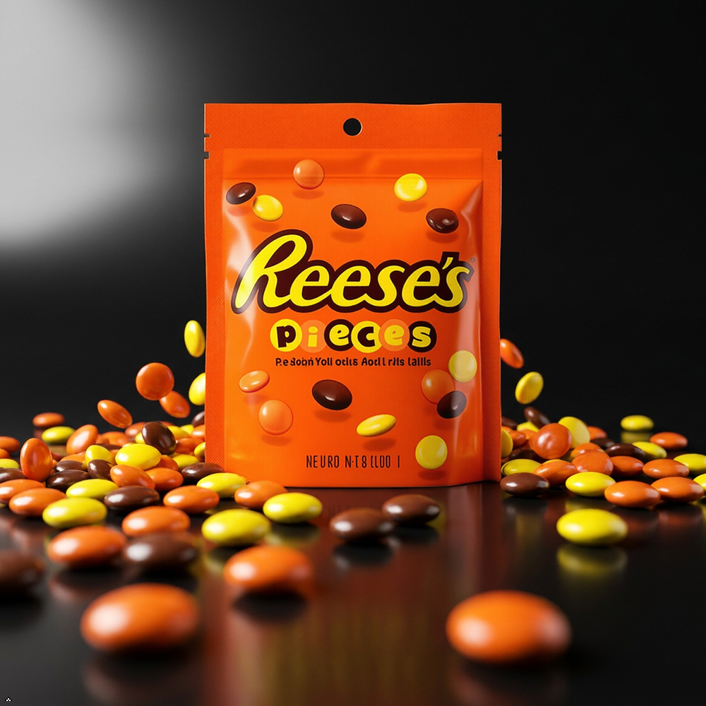 REESE'S PIECES Peanut Butter Candy, 1.53 oz Bags, 18 Count Reese's