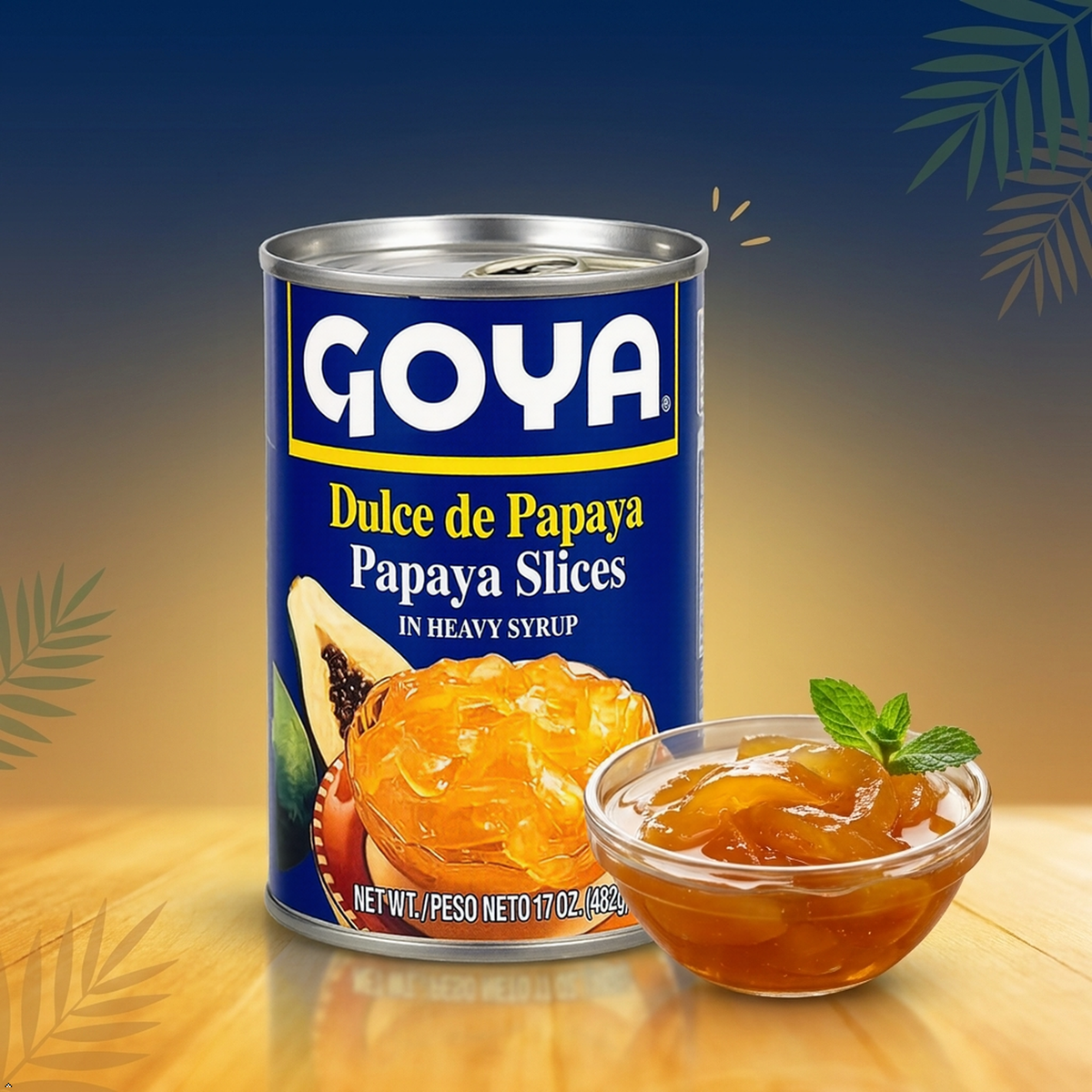 Goya, Papaya Slices In Heavy Syrup, 17 oz Goya