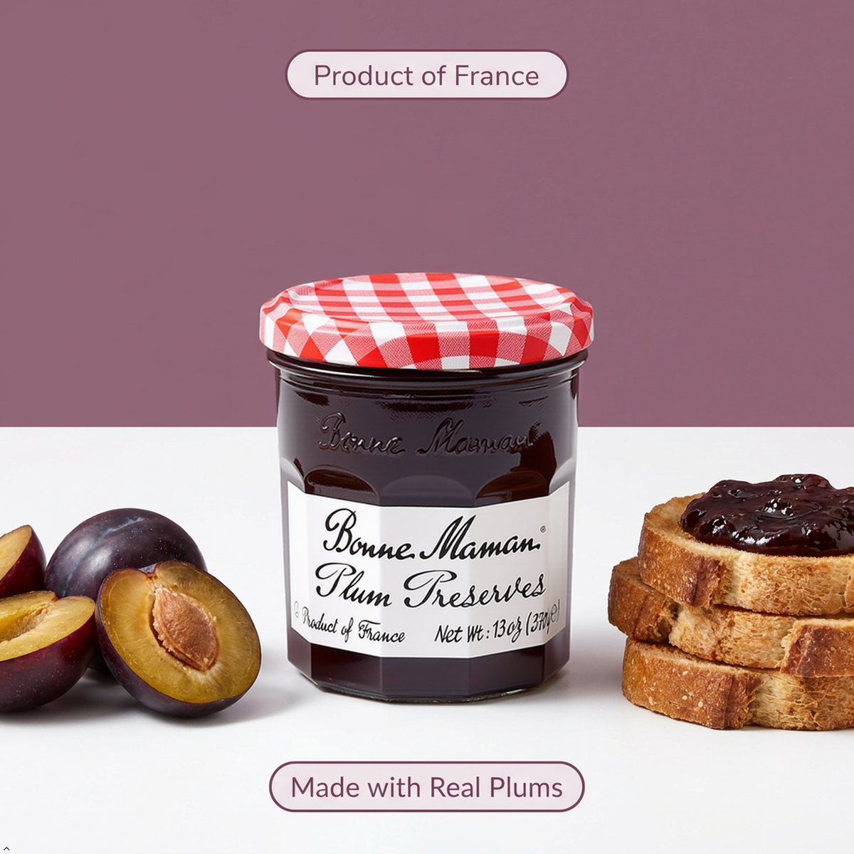 Bonne Maman, Preserves Damson Plum, 13 oz Bonne Maman