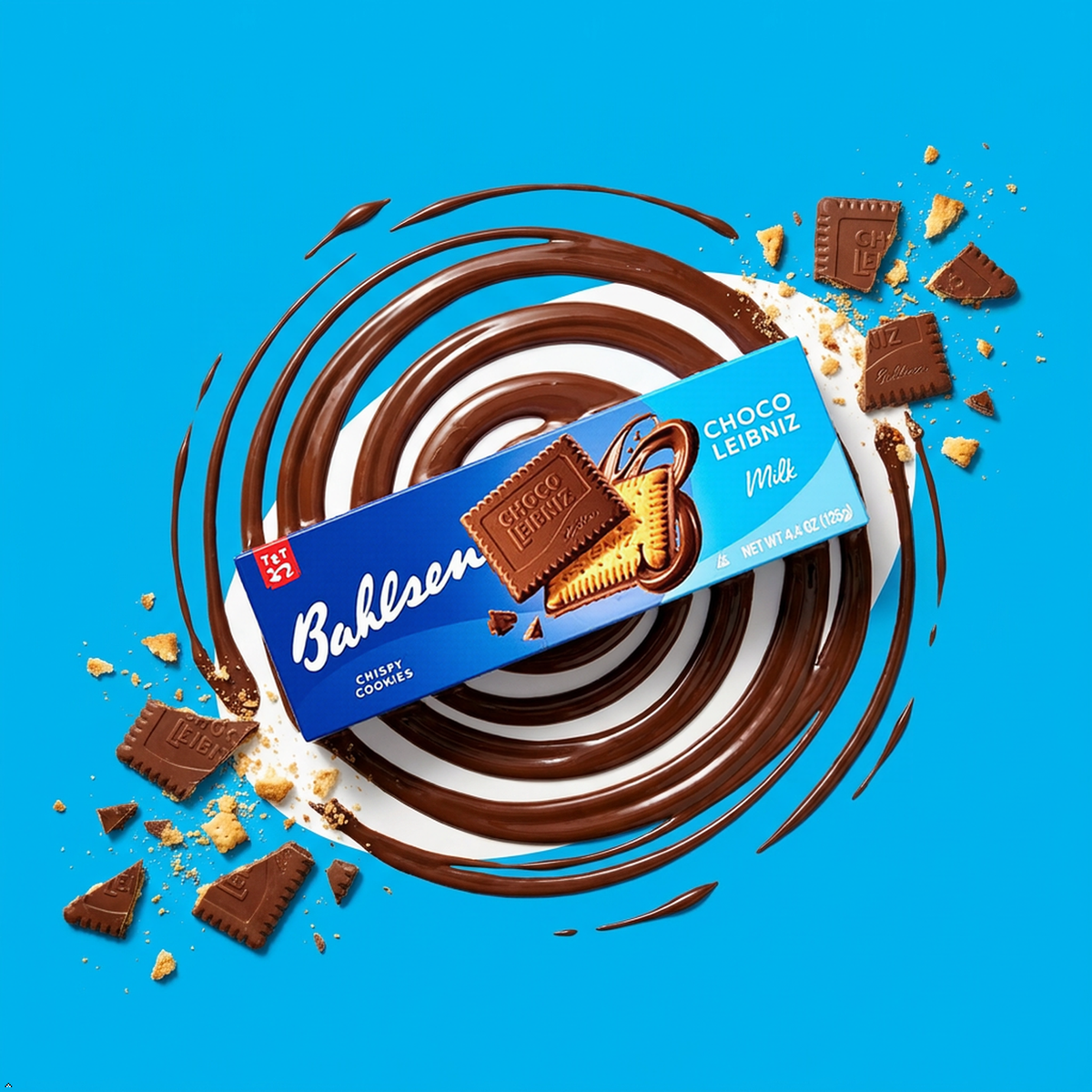 Bahlsen Choco Leibniz Milk Cookies Leibniz Butter Biscuits topped (Pack of 3) Bahlsen
